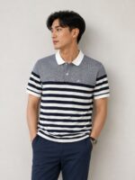 MENS STRIPES MATTY COLLAR TSHIRTS